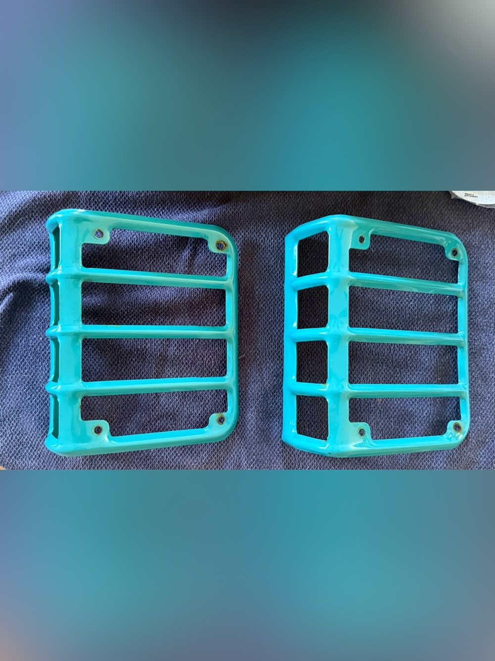 Pre-Owned, One Pair of Indian Turquoise Tail Light Guard, Very Good Condition